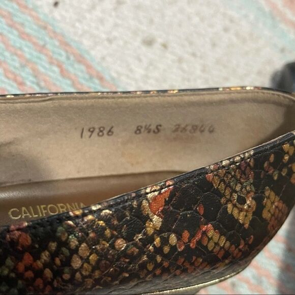 Magdesians Vtg Multicolor Snakeskin Shoes Sz 8.5S - Picture 12 of 15